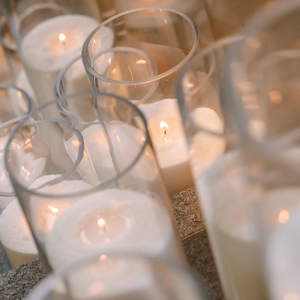 Candle event hire styling