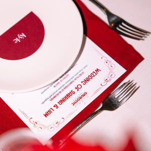 Burgundy napkin hire events linen