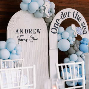 oneder the sea theme birthday son blue theme