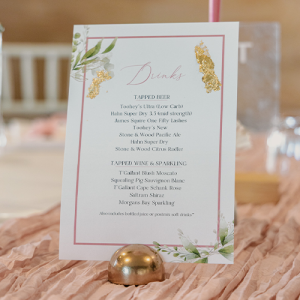 Pink table runner event